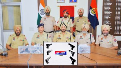 Photo of अमृतसर में हथियार तस्करी मॉड्यूल का भंडाफोड़, तीन आरोपी गिरफ्तार, छह पिस्तौल बरामद