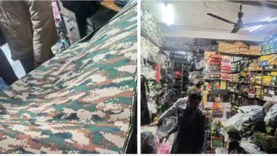 Photo of लालकुर्ती में सेना की वर्दी बेचते दुकानदार गिरफ्तार, हिरासत में दुकानदार