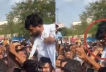 Photo of जयपुर में CJP प्रदर्शन के दौरान हंगामा, संस्थापक अभिजीत दीपके को युवक ने मारा थप्पड़