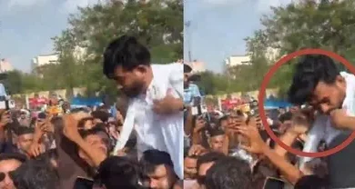 Photo of जयपुर में CJP प्रदर्शन के दौरान हंगामा, संस्थापक अभिजीत दीपके को युवक ने मारा थप्पड़