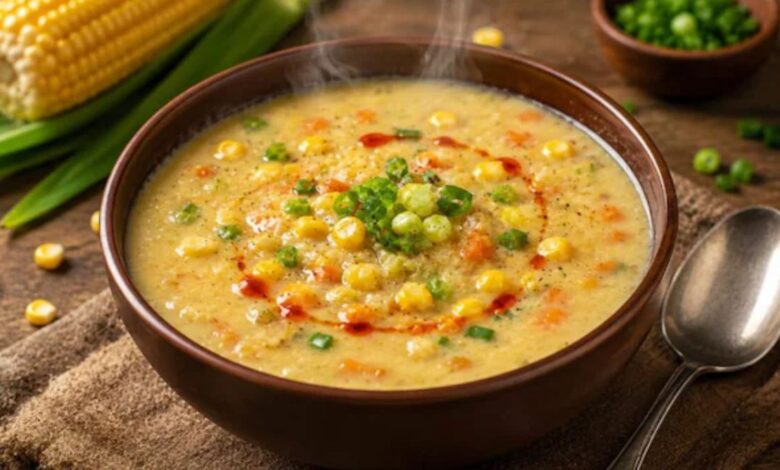 Garlic Sweet Corn Soup