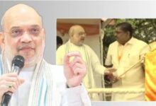 Photo of पुडुचेरी में अमित शाह के सामने तिरंगे की जगह पहुंचा भगवा झंडा, गृह मंत्री ने मंत्री को टोका