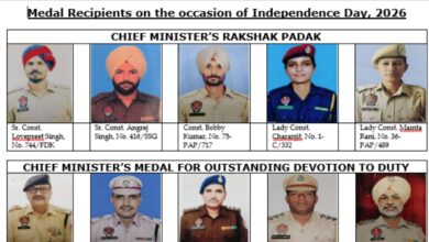 Photo of पंजाब पुलिस के 5 जवानों को मुख्यमंत्री रक्षक पदक से किया जाएगा सम्मानित