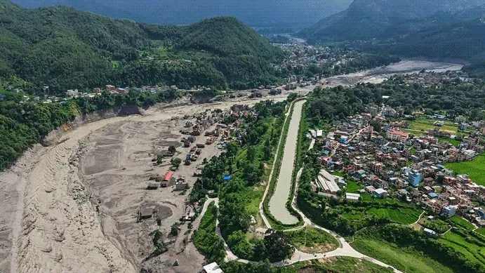 Nepal China Flood