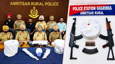 Photo of पंजाब में बड़ी कार्रवाई, अमरूदों के बाग से पकड़े गए तस्कर, 2 AK-47 समेत 10 किलो हेरोइन बरामद