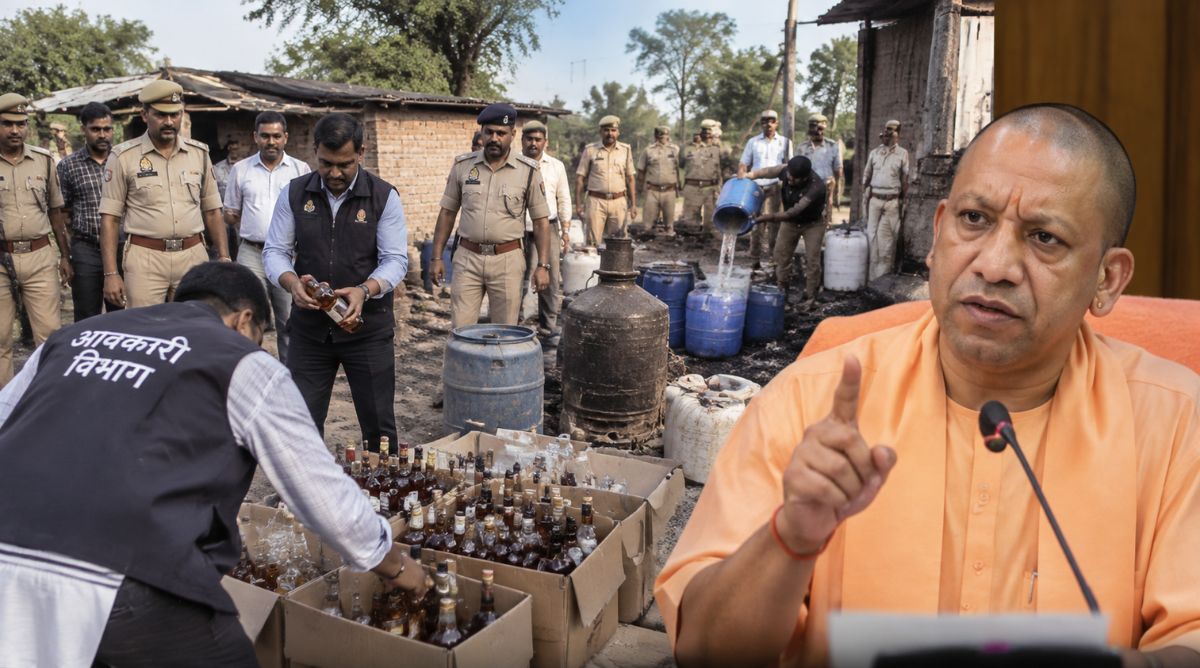 अवैध शराब के खिलाफ योगी सरकार का बड़ा एक्शन, 3152 छापों में 8418 लीटर शराब बरामद