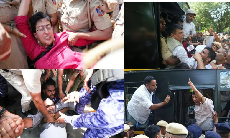 AAP Protest Delhi
