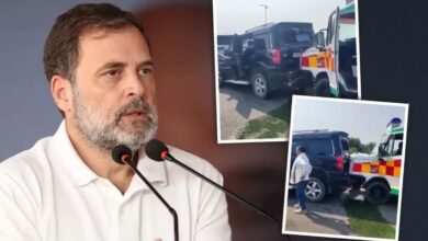 Photo of राहुल गांधी के काफिले की गाड़ियां आपस में टकराईं, हादसे में कई लोग घायल